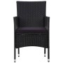Set de muebles de jardín 4 pzas y cojines ratán sintético negro von , Gartensets - Ref: Foro24-45813, Preis: 299,11 €, Rabatt: %