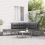 Set de muebles de jardín 5 pzas y cojines ratán sintético gris by , Garden sets - Ref: Foro24-319663, Price: 331,14 €, Discou...
