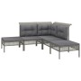 Set de muebles de jardín 5 pzas y cojines ratán sintético gris by , Garden sets - Ref: Foro24-319663, Price: 331,14 €, Discou...