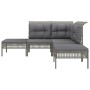 Set de muebles de jardín 5 pzas y cojines ratán sintético gris by , Garden sets - Ref: Foro24-319663, Price: 331,14 €, Discou...