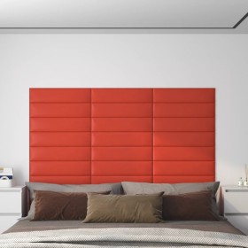 Paneles de pared 12 uds cuero sintético rojo 60x15 cm 1,08 m² by , Wall covering - Ref: Foro24-343829, Price: 25,31 €, Discou...
