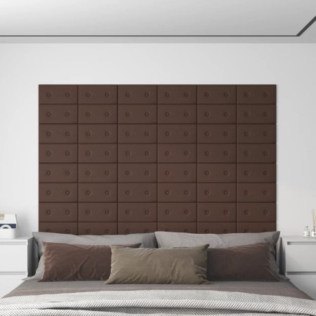 Paneles de pared 12 uds cuero sintético marrón 30x15 cm 0,54 m² von , Wandverkleidung - Ref: Foro24-343973, Preis: 22,84 €, R...
