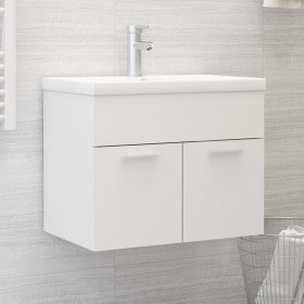 Mueble con lavabo blanco brillante aglomerado de vidaXL, Tocadores de baño - Ref: Foro24-3070820, Precio: 140,58 €, Descuento: %