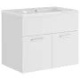 Cabinet with glossy white chipboard sink by vidaXL, bathroom vanities - Ref: Foro24-3070820, Price: 141,85 €, Discount: %