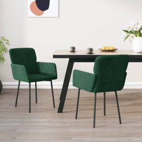 Sillas de comedor 2 unidades terciopelo verde oscuro by , dining chairs - Ref: Foro24-344781, Price: 133,80 €, Discount: %