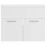 Cabinet with glossy white chipboard sink by vidaXL, bathroom vanities - Ref: Foro24-3070820, Price: 141,85 €, Discount: %