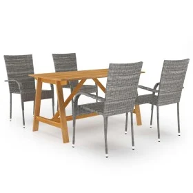 5-piece gray garden dining set by vidaXL, Garden sets - Ref: Foro24-3068751, Price: 328,37 €, Discount: %