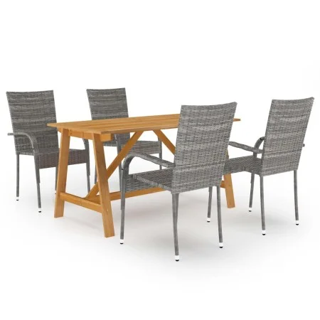 Garten Essgarnitur 5 Stück grau von vidaXL, Gartensets - Ref: Foro24-3068751, Preis: 328,37 €, Rabatt: %
