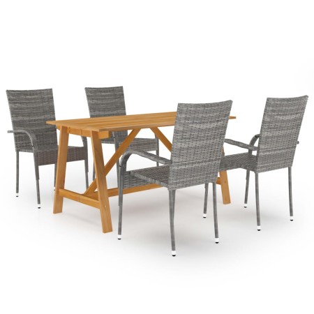 Garten Essgarnitur 5 Stück grau von vidaXL, Gartensets - Ref: Foro24-3068751, Preis: 331,58 €, Rabatt: %