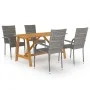 Garten Essgarnitur 5 Stück grau von vidaXL, Gartensets - Ref: Foro24-3068751, Preis: 328,37 €, Rabatt: %