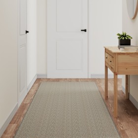 Alfombra de pasillo con aspecto de sisal plateada 80x400 cm de , Alfombras - Ref: Foro24-355803, Precio: 70,26 €, Descuento: %