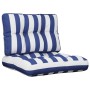 Cojines para sofá de palets 2 piezas tela a rayas azul y blanco by , Cushions for chairs and sofas - Ref: Foro24-360660, Pric...