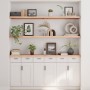 Estante de pared madera maciza roble sin tratar 160x40x(2-4) cm de , Estantes y estanterías - Ref: Foro24-363590, Precio: 79,...