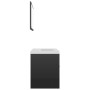 Conjunto de muebles de baño aglomerado negro brillante de vidaXL, Muebles de baño - Ref: Foro24-3070872, Precio: 149,64 €