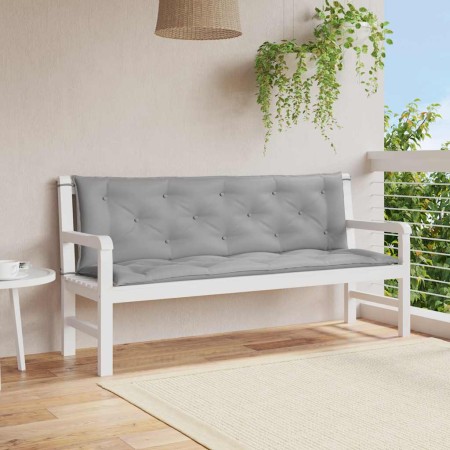 Cojín de banco de jardín tela Oxford gris 150x(50+50)x7 cm by , Cushions for chairs and sofas - Ref: Foro24-315017, Price: 53...