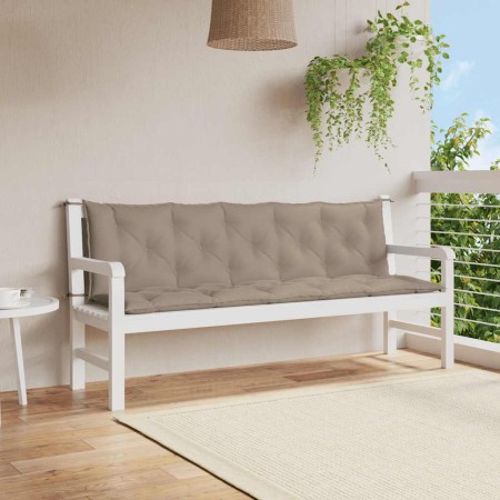 Cojín de banco de jardín tela Oxford taupe 180x(50+50)x7 cm by , Cushions for chairs and sofas - Ref: Foro24-315036, Price: 6...