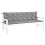 Cojín de banco de jardín tela Oxford gris 200x(50+50)x7 cm de , Cojines para sillas y sofás - Ref: Foro24-315041, Precio: 75,...