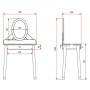 Vipack Mesa tocador para niños Billy con espejo madera blanco by , Bedroom Dressers - Ref: Foro24-442690, Price: 159,79 €, Di...