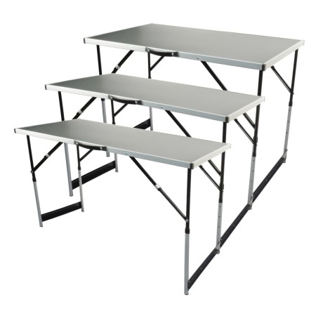 Brüder Mannesmann Set de mesas plegables multiusos 3 piezas aluminio de , Mesas de trabajo - Ref: Foro24-443677, Precio: 107,...
