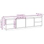 Mueble de TV de madera maciza de pino 176x37x47,5 cm von , TV-Möbel - Ref: Foro24-814319, Preis: 197,19 €, Rabatt: %