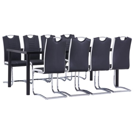 Juego de comedor 9 piezas cuero sintético negro von , Möbelsets für Küchen und Esszimmer - Ref: Foro24-3053165, Preis: 880,46...