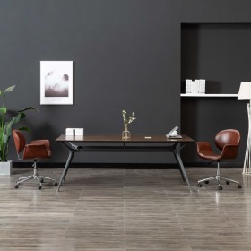 Silla de oficina giratoria de cuero sintético marrón by , Office chairs - Ref: Foro24-3054826, Price: 174,57 €, Discount: %