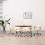 Sillas de comedor giratorias 6 unidades cuero sintético crema von , Essstühle - Ref: Foro24-3054898, Preis: 838,02 €, Rabatt: %