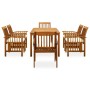 Set comedor de jardín 7 pzas y cojines madera maciza de acacia by , Garden sets - Ref: Foro24-3058087, Price: 727,08 €, Disco...