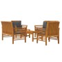 Juego de muebles jardín 5 pzas con cojines madera maciza acacia von , Gartensets - Ref: Foro24-3058100, Preis: 693,00 €, Raba...