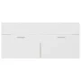 Mueble con lavabo aglomerado blanco y roble Sonoma de vidaXL, Tocadores de baño - Ref: Foro24-3070852, Precio: 277,49 €, Desc...