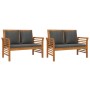 Juego de muebles jardín 5 pzas con cojines madera maciza acacia von , Gartensets - Ref: Foro24-3058100, Preis: 693,00 €, Raba...