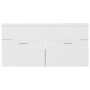 White chipboard and Sonoma oak cabinet with sink by vidaXL, bathroom vanities - Ref: Foro24-3070852, Price: 294,11 €, Discoun...