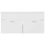 White chipboard and Sonoma oak cabinet with sink by vidaXL, bathroom vanities - Ref: Foro24-3070852, Price: 277,49 €, Discoun...