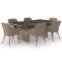 Juego de comedor para jardín 7 piezas ratán sintético marrón von , Gartensets - Ref: Foro24-3059483, Preis: 923,24 €, Rabatt: %