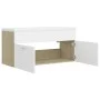 White chipboard and Sonoma oak cabinet with sink by vidaXL, bathroom vanities - Ref: Foro24-3070852, Price: 277,49 €, Discoun...