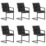 Sillas voladizas de comedor 6 unidades cuero auténtico negro von , Essstühle - Ref: Foro24-3059820, Preis: 926,69 €, Rabatt: %