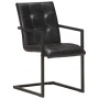 Sillas voladizas de comedor 6 unidades cuero auténtico negro von , Essstühle - Ref: Foro24-3059820, Preis: 926,69 €, Rabatt: %