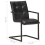 Sillas voladizas de comedor 6 unidades cuero auténtico negro von , Essstühle - Ref: Foro24-3059820, Preis: 926,69 €, Rabatt: %