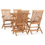 Set de comedor de jardín plegable 5 pzas madera maciza de teca von , Gartensets - Ref: Foro24-3059978, Preis: 531,58 €, Rabat...