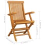 Set de comedor de jardín plegable 5 pzas madera maciza de teca de , Conjuntos de jardín - Ref: Foro24-3059978, Precio: 520,93 €