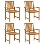 Sillas de jardín con cojines 4 unidades madera maciza de acacia by , Garden chairs - Ref: Foro24-3061188, Price: 329,07 €, Di...
