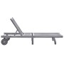 Tumbona de jardín con cojín madera maciza de acacia gris by , Loungers - Ref: Foro24-3061368, Price: 197,64 €, Discount: %