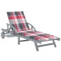 Tumbona de jardín con cojín madera maciza de acacia von , Liegen - Ref: Foro24-3061342, Preis: 208,57 €, Rabatt: %