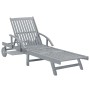 Tumbona de jardín con cojín madera maciza de acacia von , Liegen - Ref: Foro24-3061342, Preis: 208,57 €, Rabatt: %
