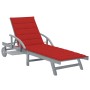 Tumbona de jardín con cojín madera maciza de acacia von , Liegen - Ref: Foro24-3061335, Preis: 210,07 €, Rabatt: %