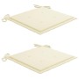 Sillas de jardín con cojines 2 uds madera maciza teca y acero von , Gartenstühle - Ref: Foro24-3061517, Preis: 277,70 €, Raba...
