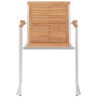 Sillas de jardín con cojines 2 uds madera maciza teca y acero de , Sillas de jardín - Ref: Foro24-3061536, Precio: 281,63 €, ...