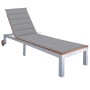 Tumbona con cojín madera maciza de acacia y acero galvanizado de , Tumbonas - Ref: Foro24-3061543, Precio: 260,92 €, Descuent...