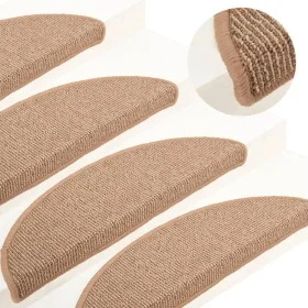 Stair tread mats 15 pcs brown 56x17x3 cm by vidaXL, Stair mats - Ref: Foro24-149851, Price: 59,93 €, Discount: %
