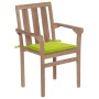 Sillas de jardín 2 uds con cojines verde brillante madera teca von , Gartenstühle - Ref: Foro24-3062219, Preis: 259,98 €, Rab...